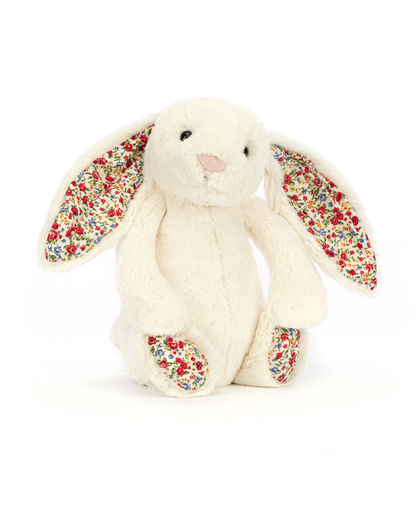 amusable cream blossom bunny in front of plain white background