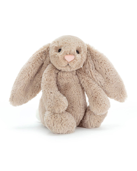 bashful buny original jellycat in front of plain white background
