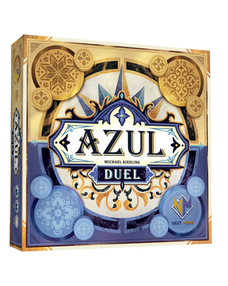 Azul Duel board game box in front of plain white background 