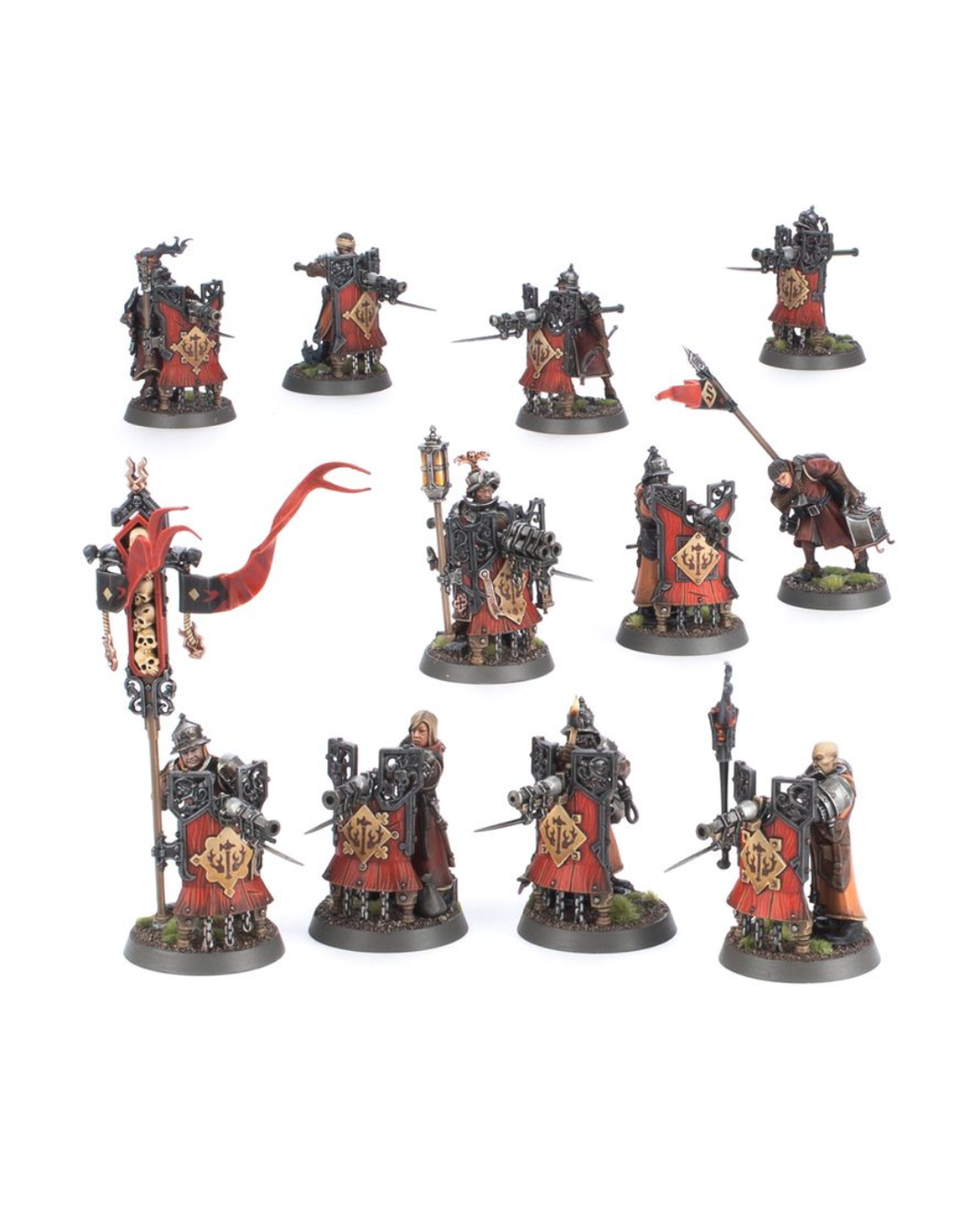 Warhammer Age of Sigmar - Citiesof Sigmar Freeguild Fusiliers miniatures  in front of plain white background