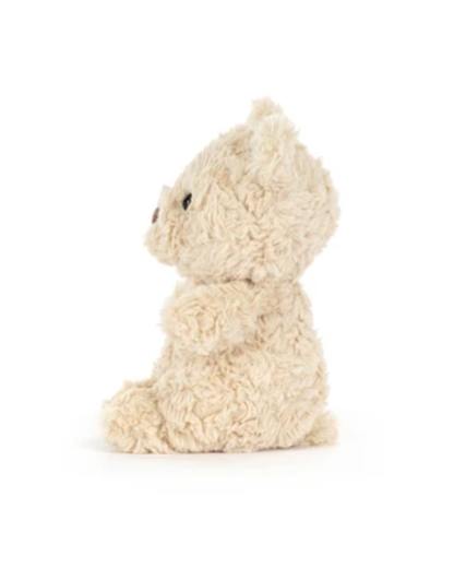 Plush bear toy on a white background
