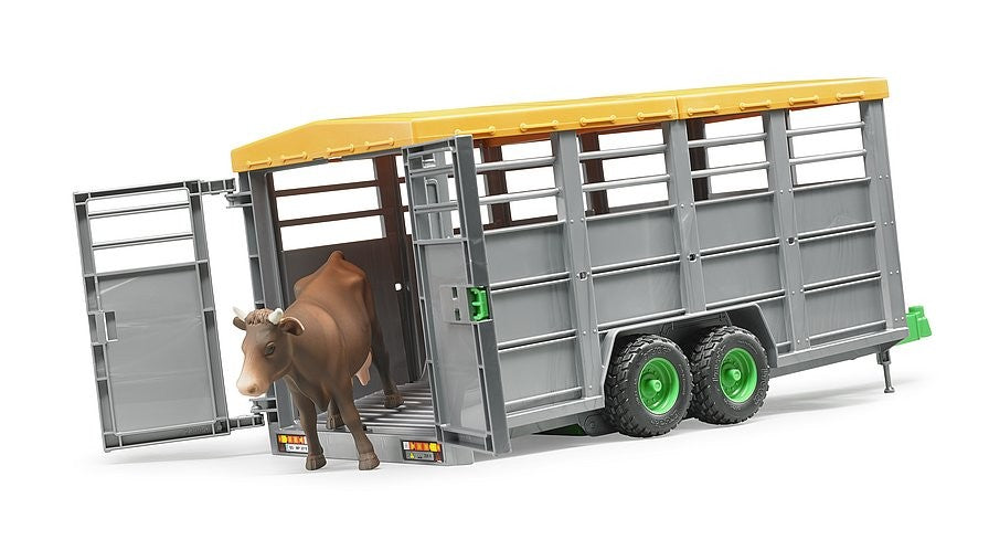 Bruder 1:16 Livestock Trailer with cow figure