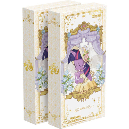 Two My Little Pony: Friendship is Magic Series 1 Star Edition card boxes standing upright on a white background.