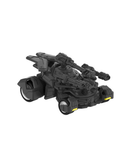 The Batmobile, isolated on a solid white background.