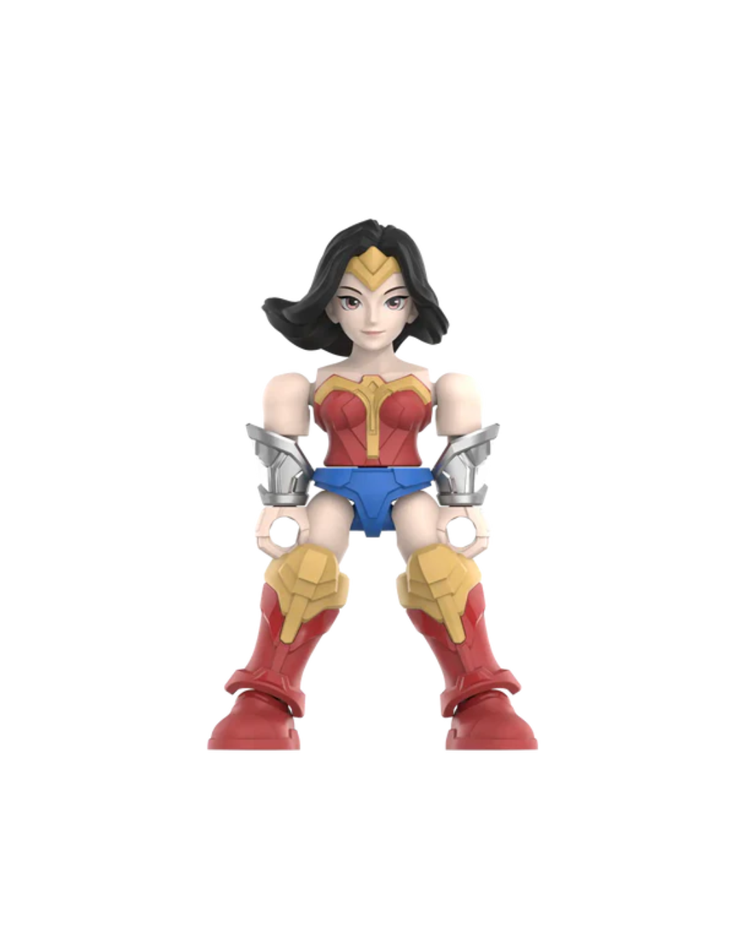 A small Wonder Woman minifigure shown front-facing on a plain white background.