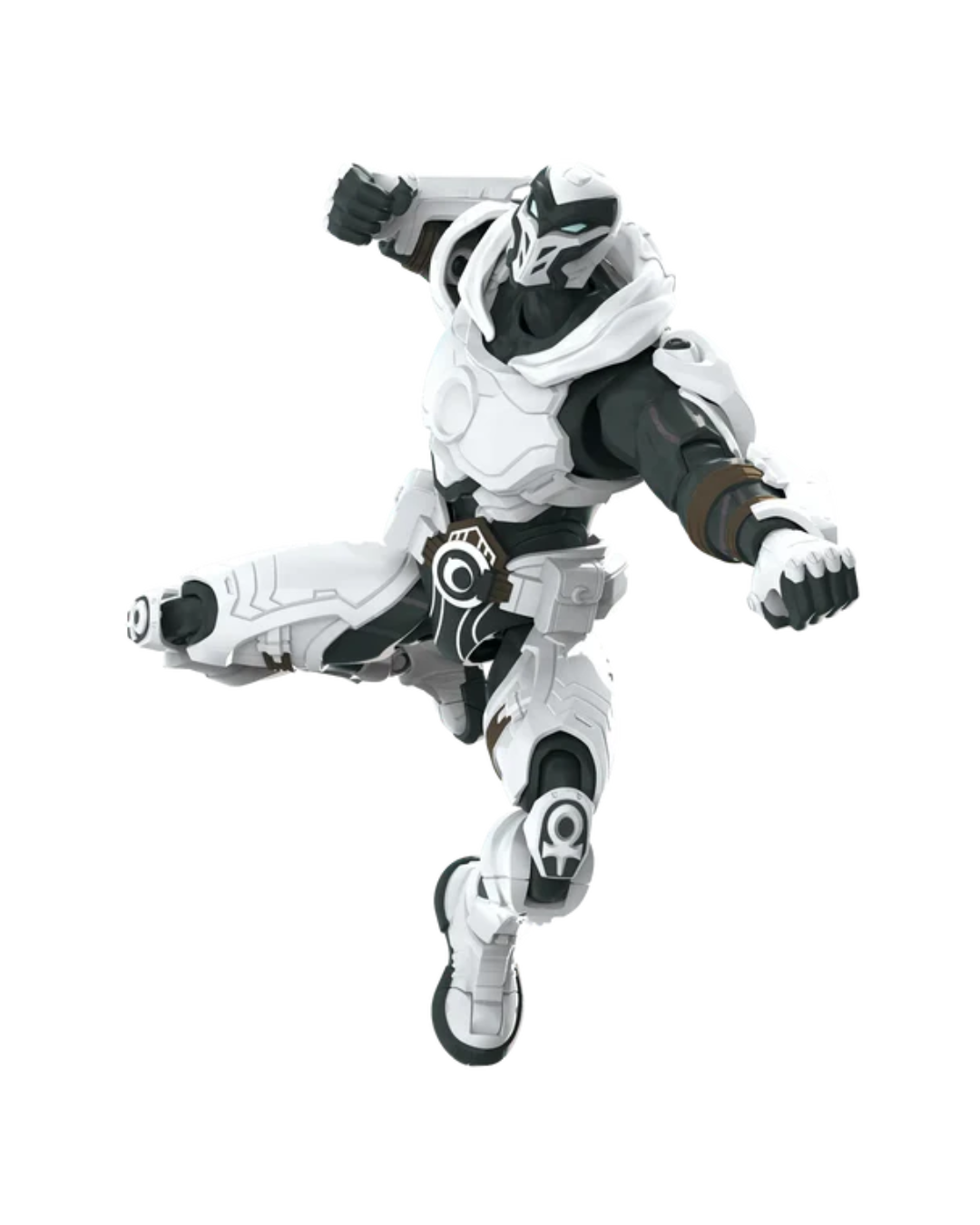 Moon Knight action figure collectible character posed mid-kick against a plain white background.