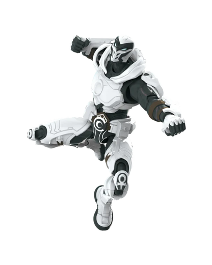 Moon Knight action figure collectible character posed mid-kick against a plain white background.