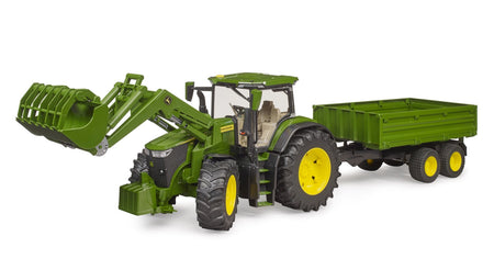 Bruder John Deere 7R 350 tractor with loader and tipping trailer