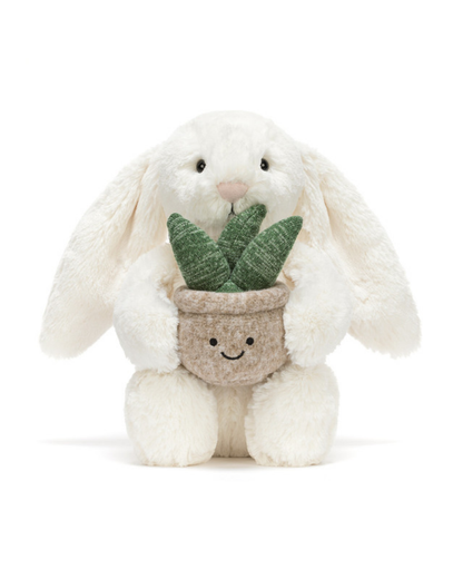 Jellycat - Cream Bunny with Plant