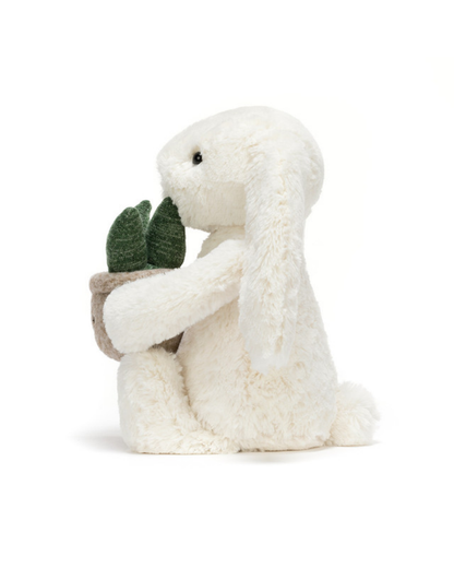 Jellycat - Cream Bunny with Plant