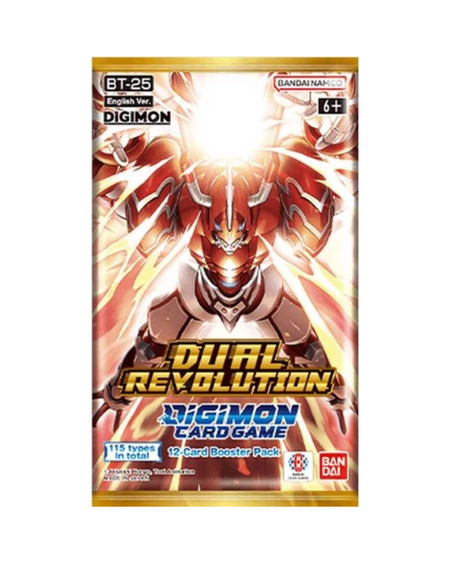 digimon dual revolution tcg booster pack in front of plain white background