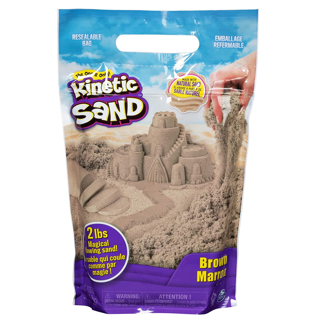 Kinetic Sand Brown 2lb mouldable play sand bag