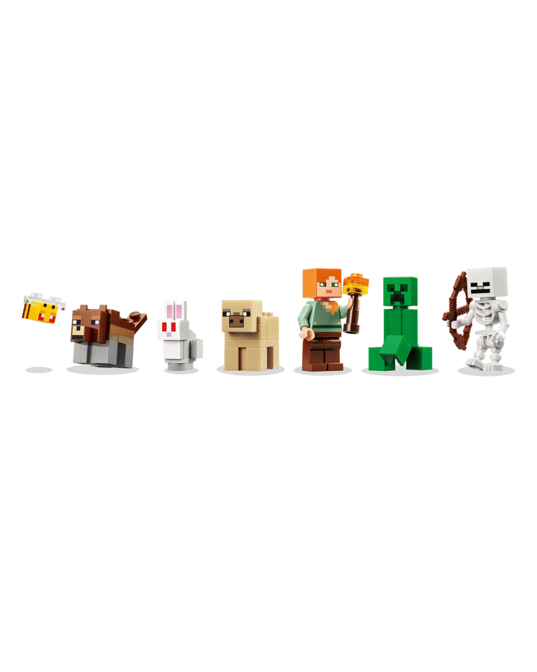LEGO 21593 First Night Adventure V2 set characters in front of white background