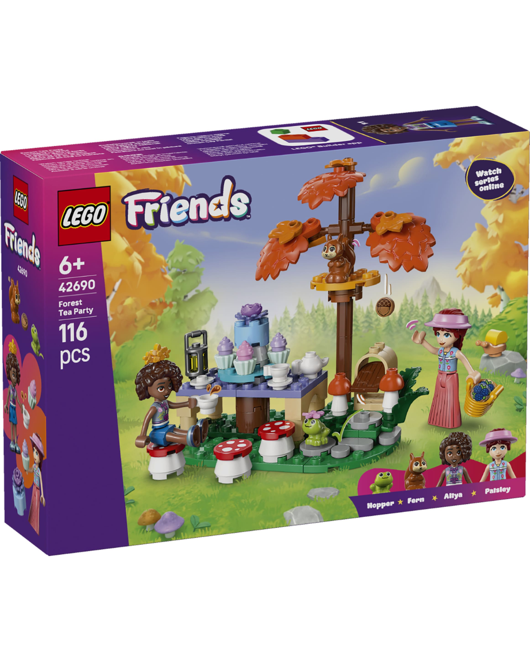 LEGO 42690 Forest Tea Party V29 product box in front of white background.
