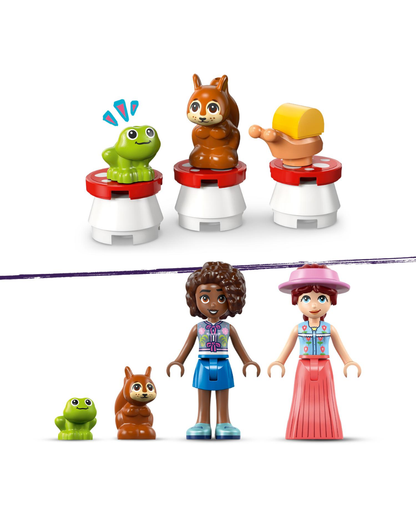 LEGO 42690 Forest Tea Party V29 minifigures in front of white background.