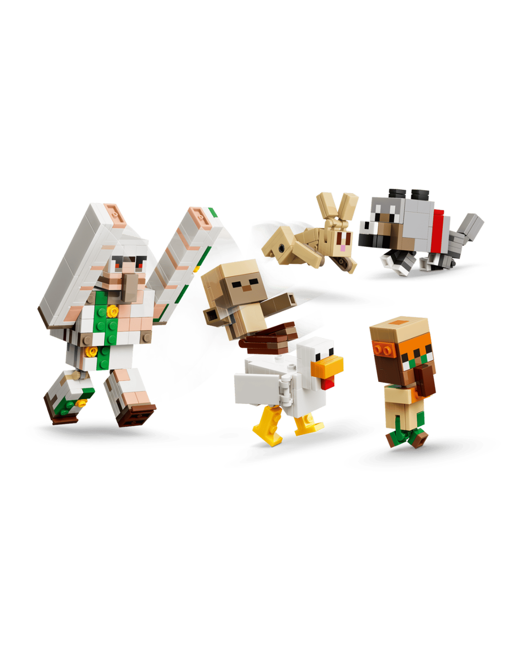 LEGO Chicken Jockey Desert Attack set in front of white background. 