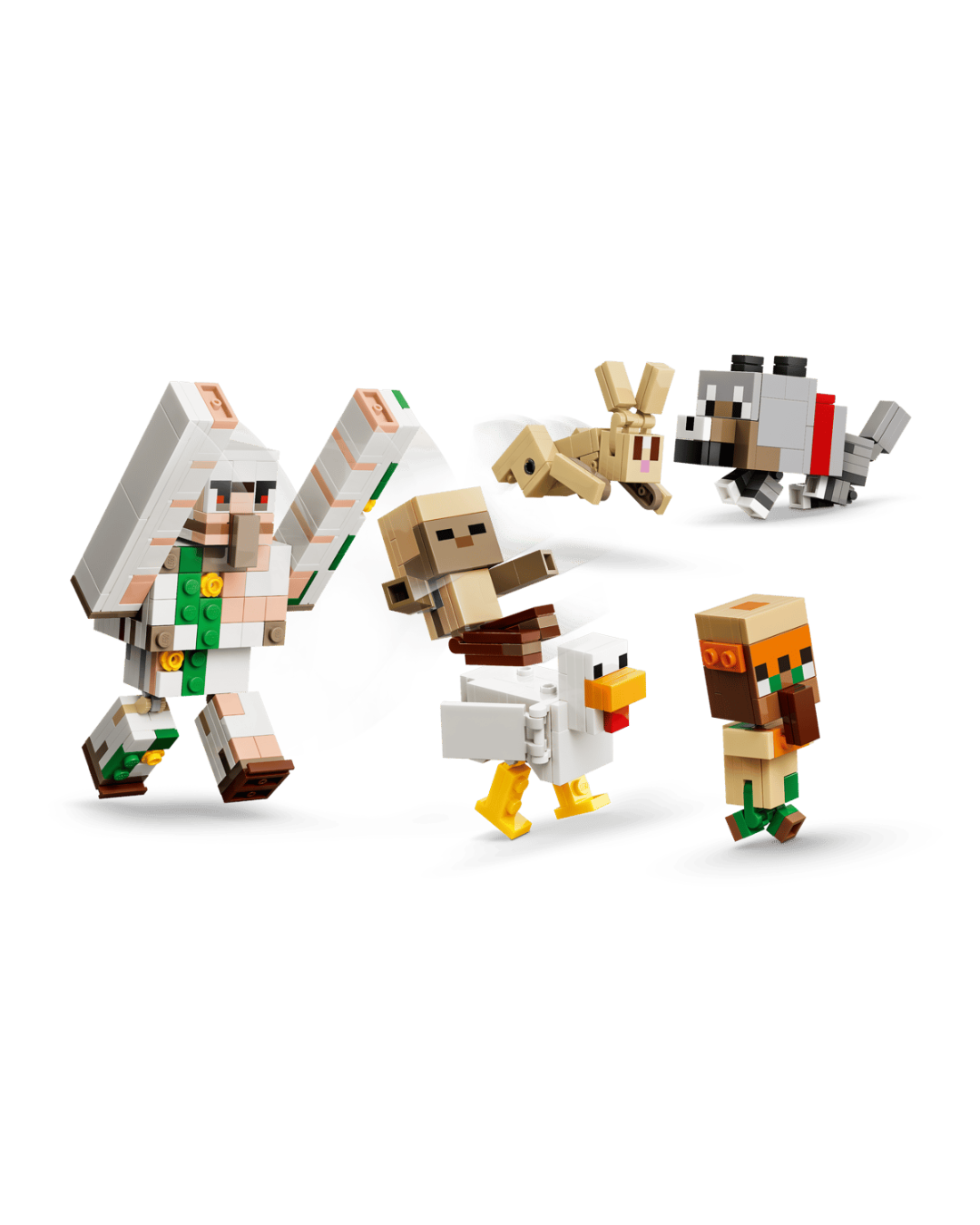 LEGO Chicken Jockey Desert Attack set in front of white background. 