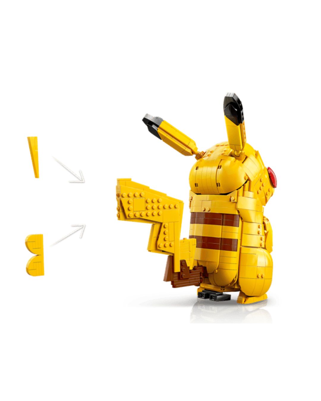 Yellow toy figure with black accents on a white background