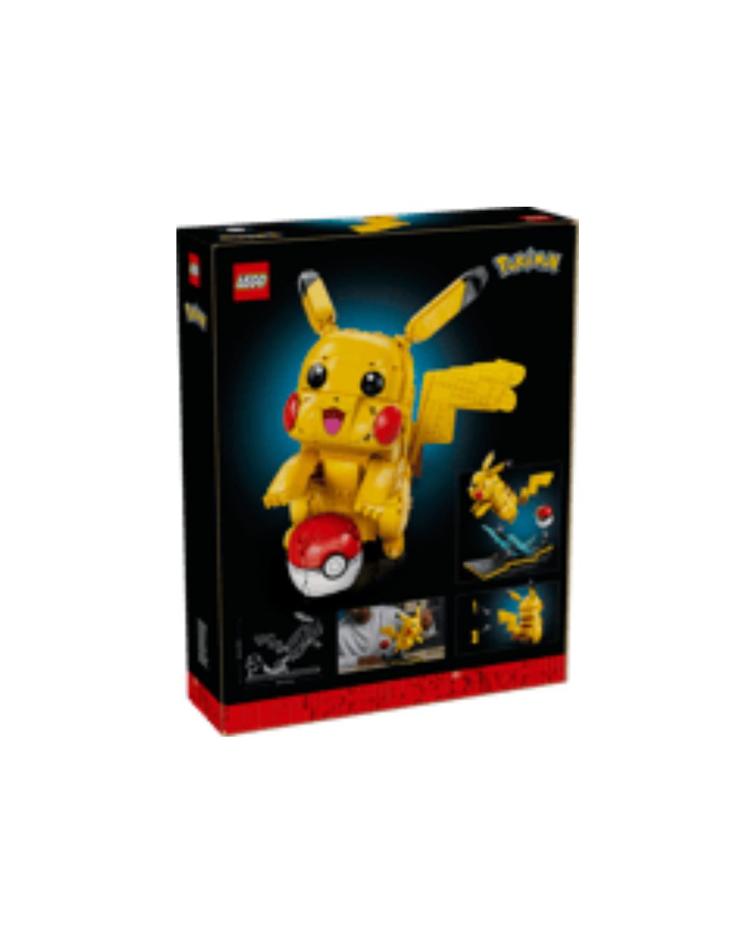 LEGO Pikachu set packaging on a white background