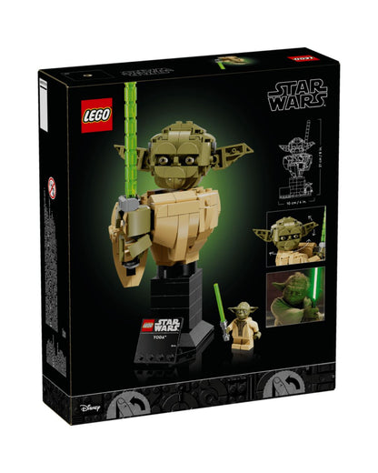 LEGO Star Wars Yoda figure packaging on a white background
