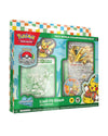 Pokémon trading card game packaging with colorful design and Pokémon characters