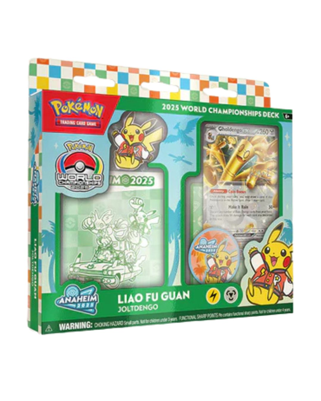 Pokémon trading card game packaging with colorful design and Pokémon characters