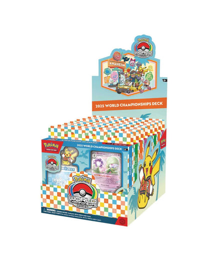 Pokémon trading card game packaging for 2023 World Championships on a white background