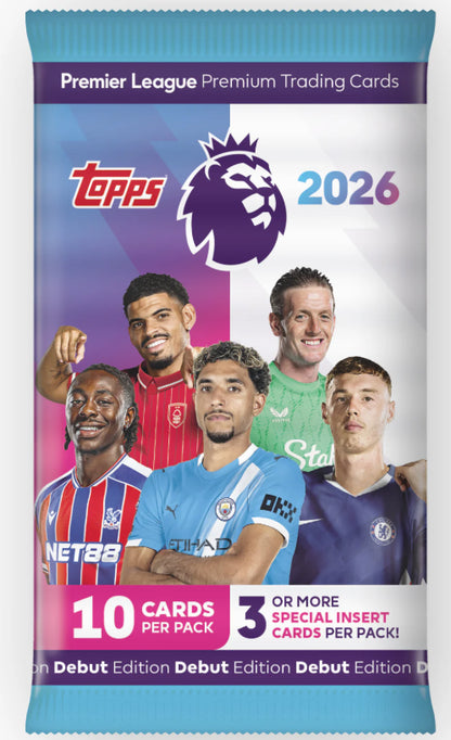 Topps Premier League 2026 Debut Edition Full Box (28 Packs)