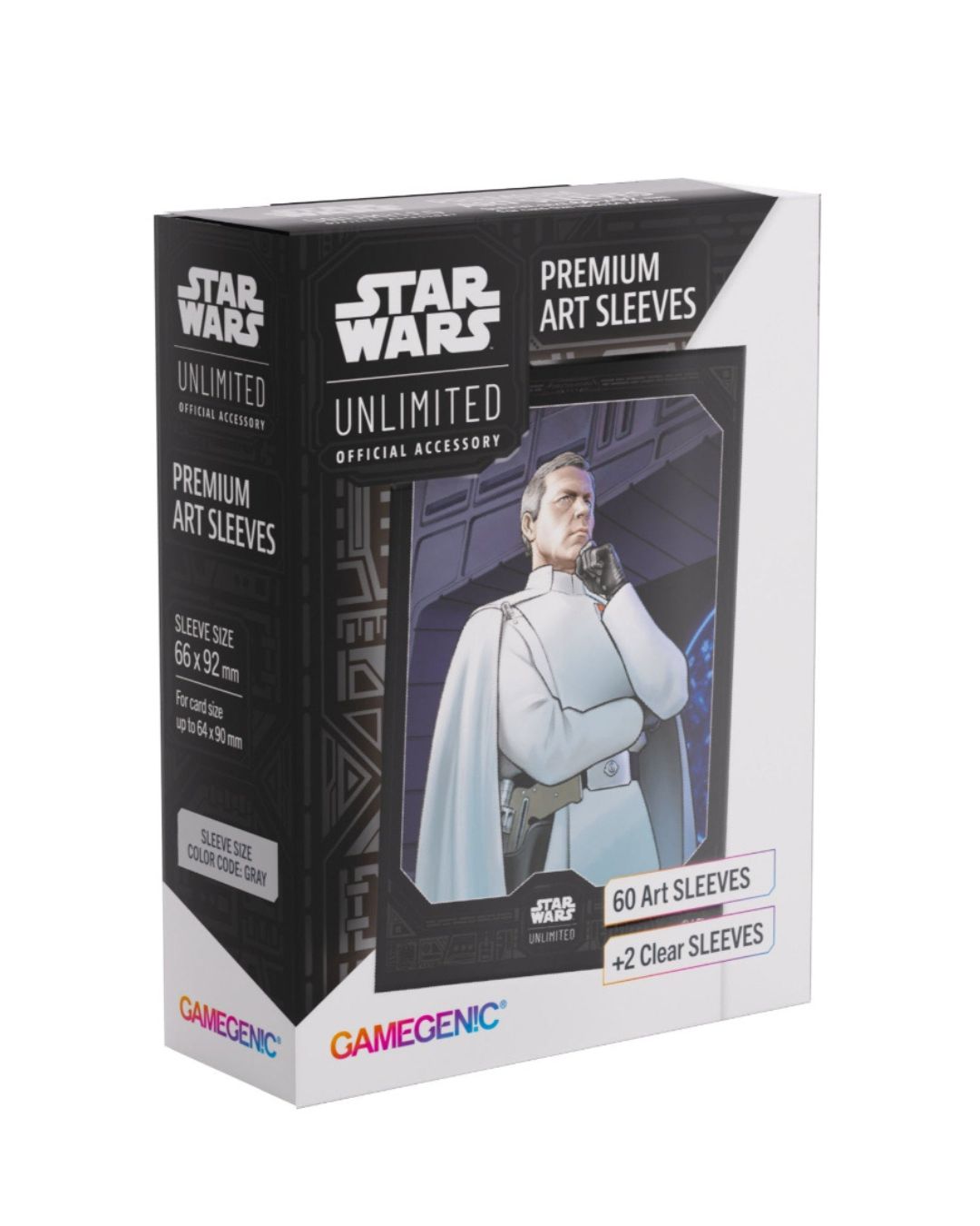 Star Wars Unlimited Official Accessory Premium Art Sleeve box featuring an illustrative design of Director Krennic 