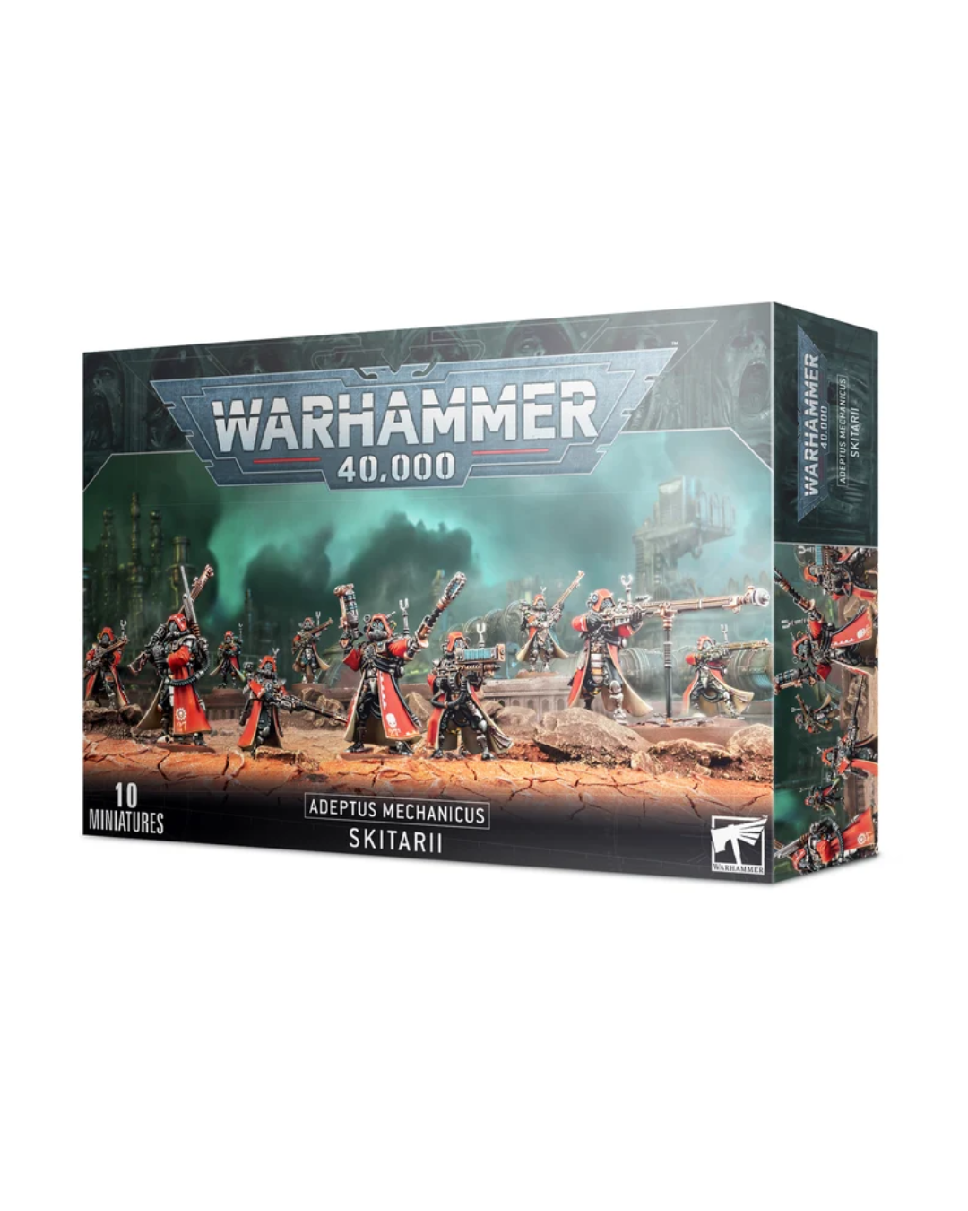 warhammer 40k sedeptus skitarii display box in front of plain white background