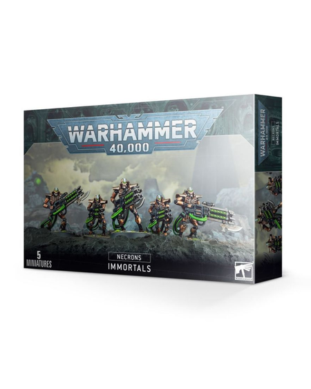 warhammer necron immortals display box in front of a plain white background
