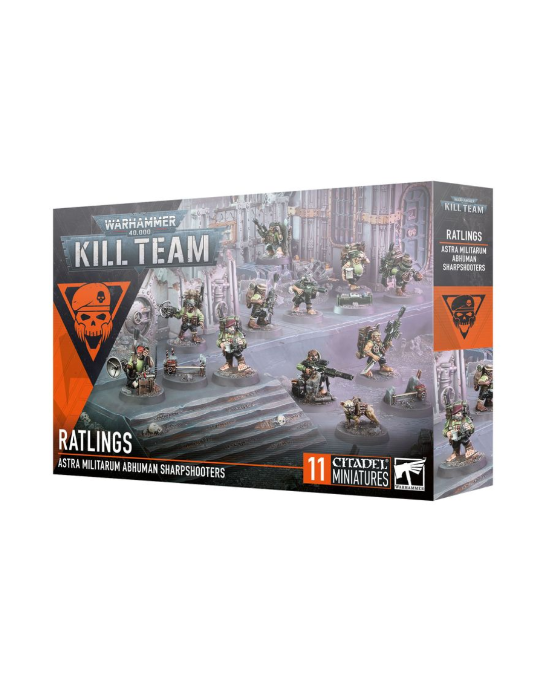 warhammer ratlings kill team display box in front of plain white background