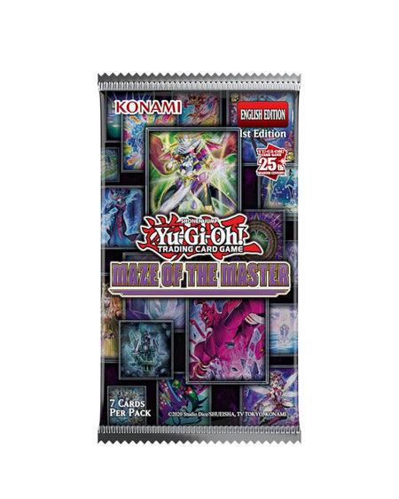 Yu-Gi-Oh! Maze of the Master Trading Card Game Booster Pack, English 1st Edition, featuring 7 cards per pack by Konami