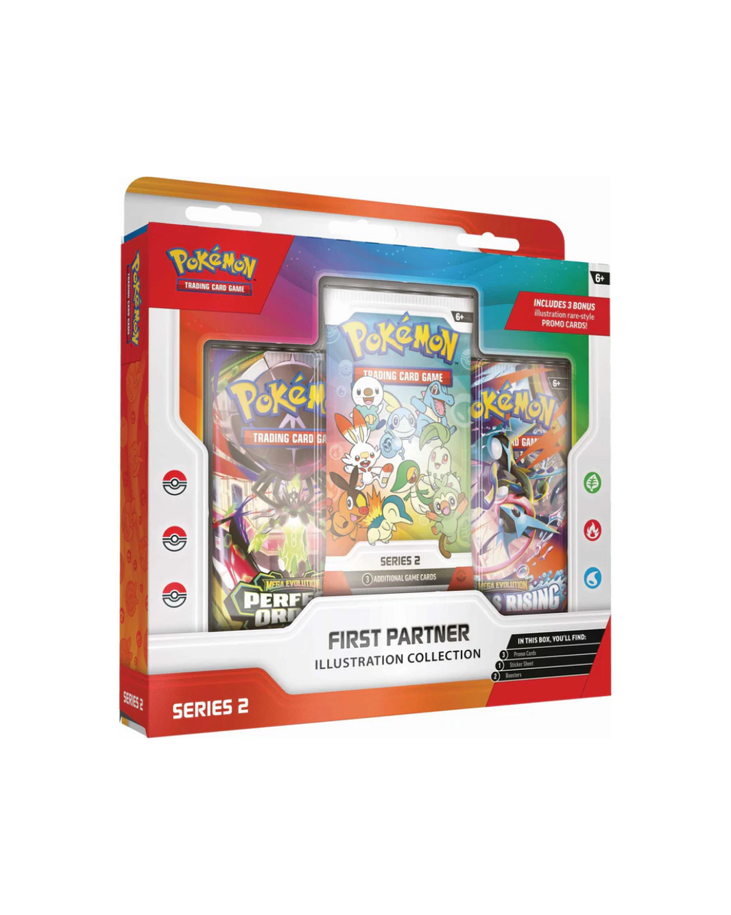 Pokémon trading card game pack with illustrations on a white background