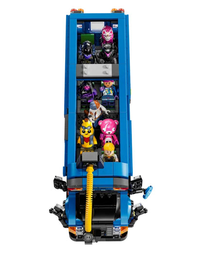 inside of the fortnite bus with multiple mini figures