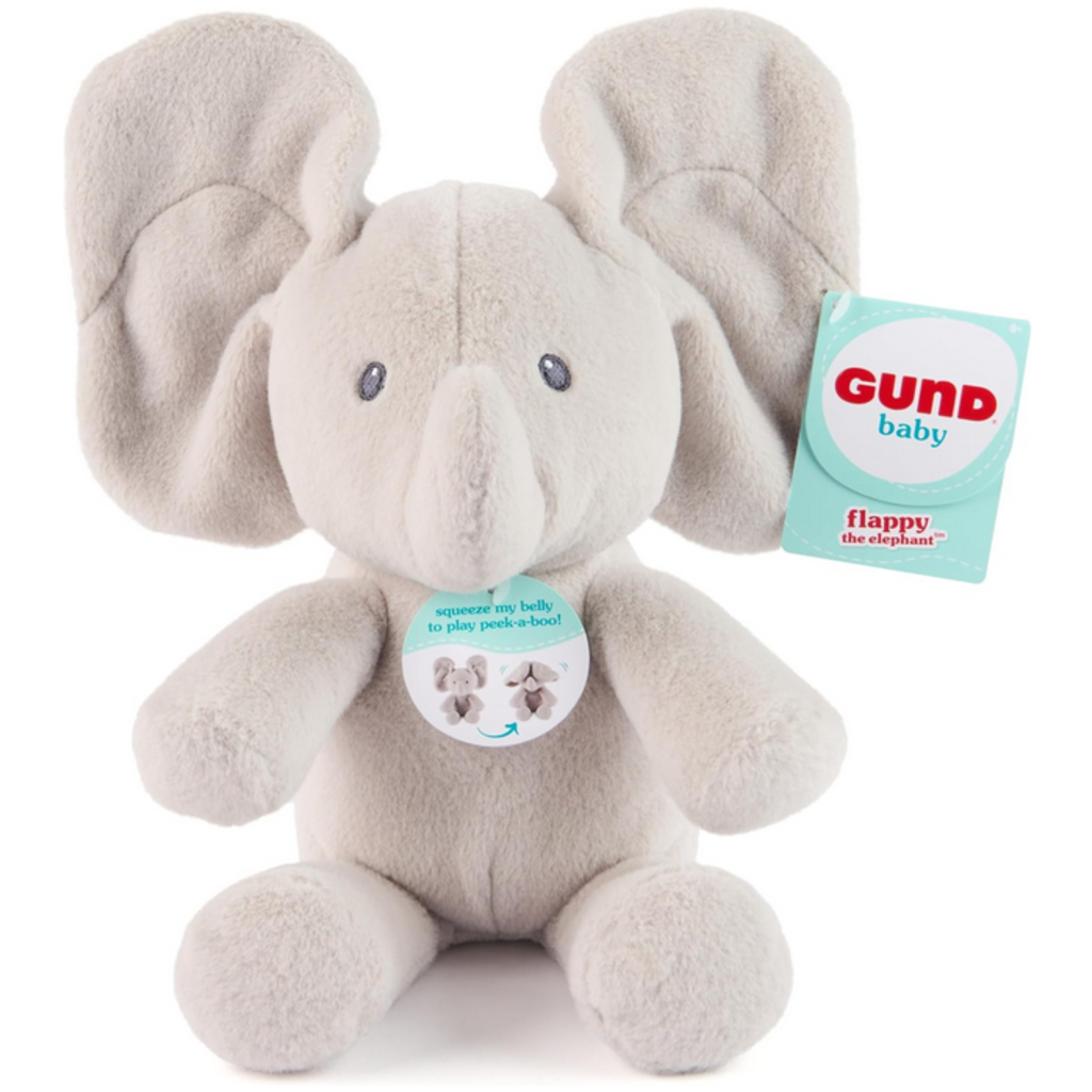 GUND Peek-A-Boo Flappy 18cm elephant plush