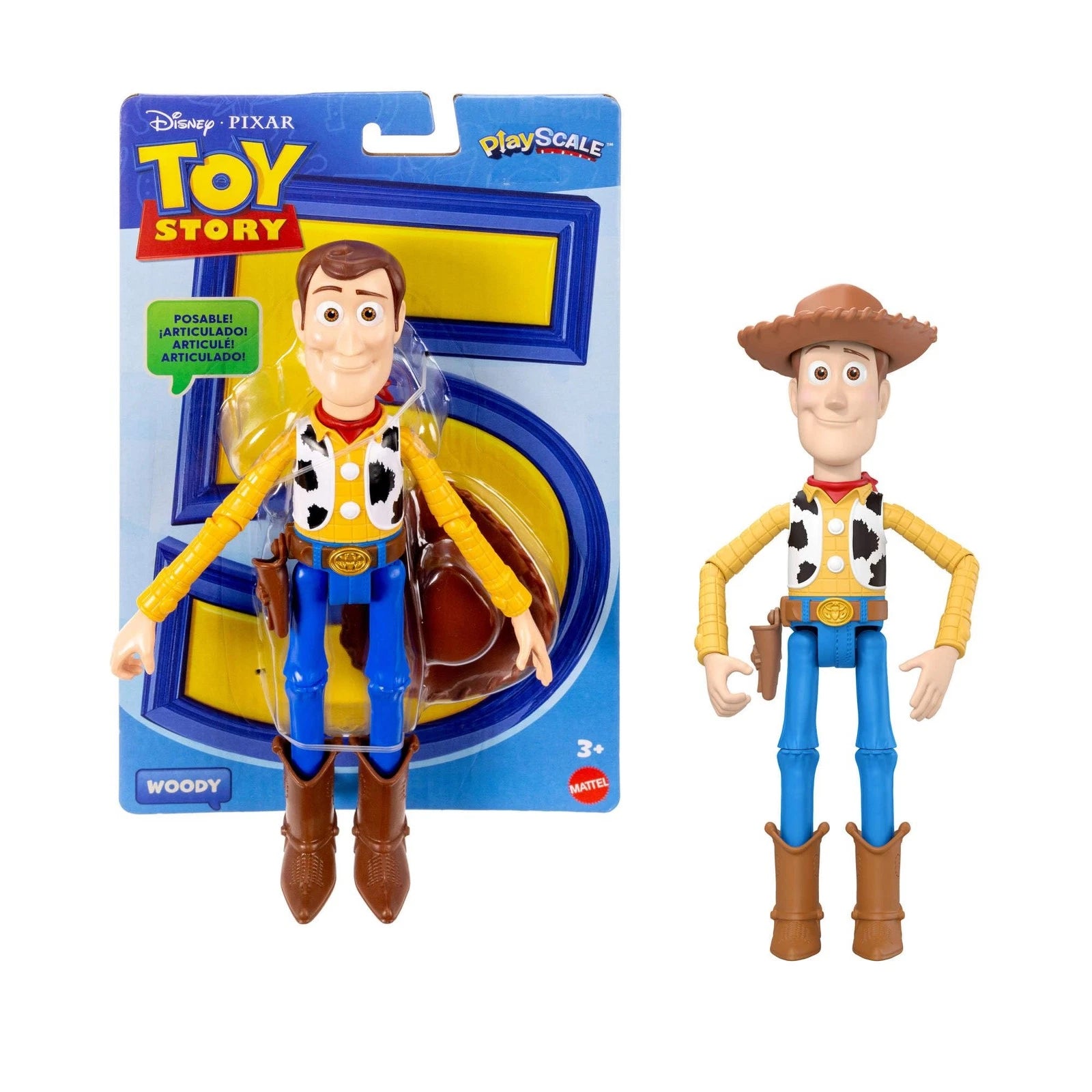 Toy Story Woody action figure with packaging on a white background